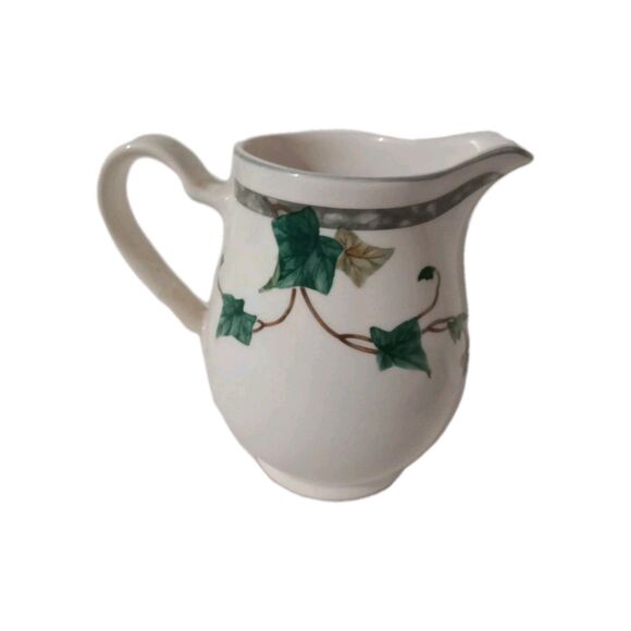 Noritake Keltcraft Ivy Lane Creamer 1991-1998 Made In Ireland  Green White - Picture 1 of 4